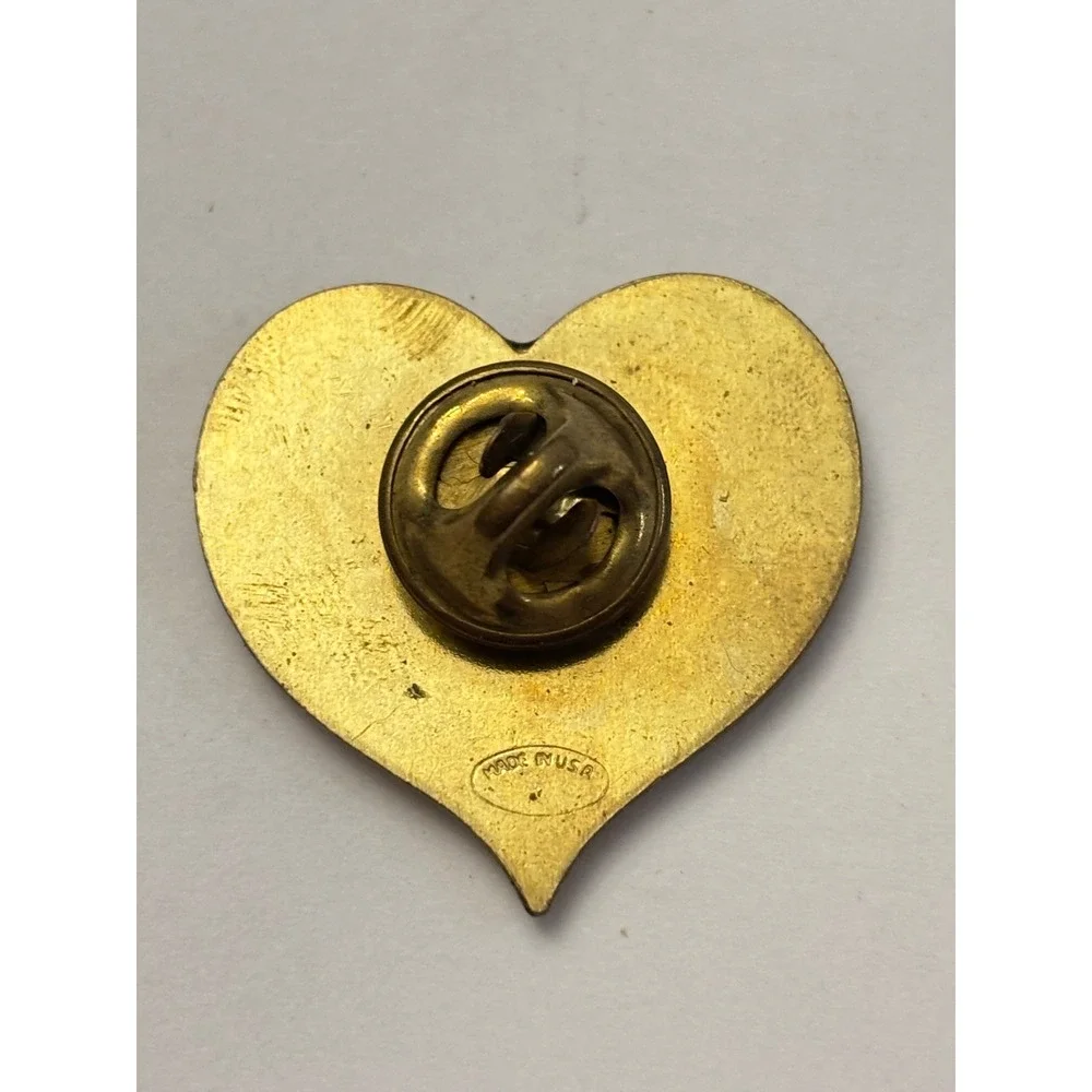 Vintage Kirks Folly Angel Cherub Heart Pin Made in USA